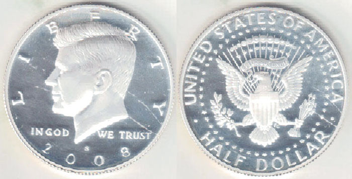 2008 S USA silver Half Dollar (Kennedy) Proof A005708